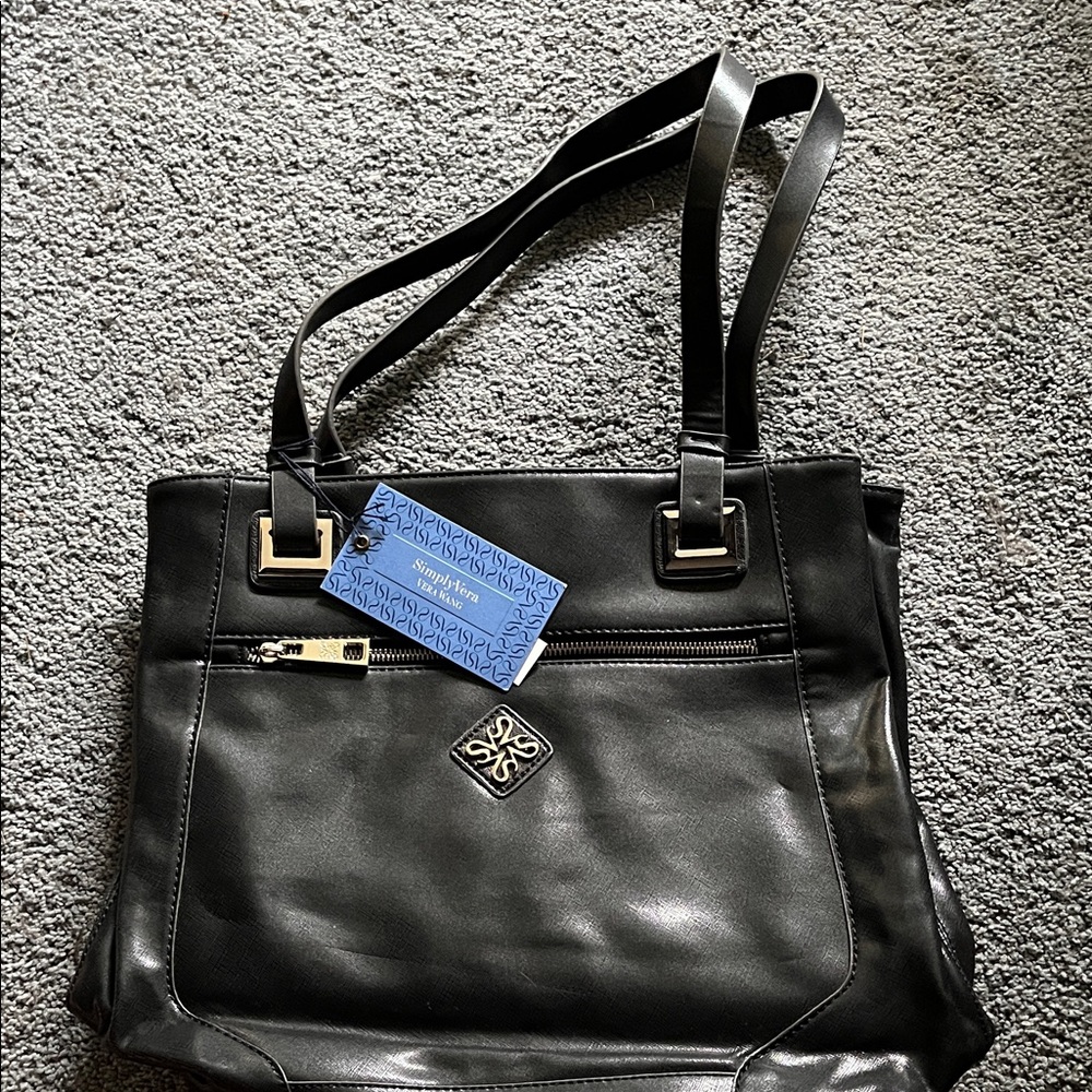 Simply Vera Vera Wang Black Tote Bag